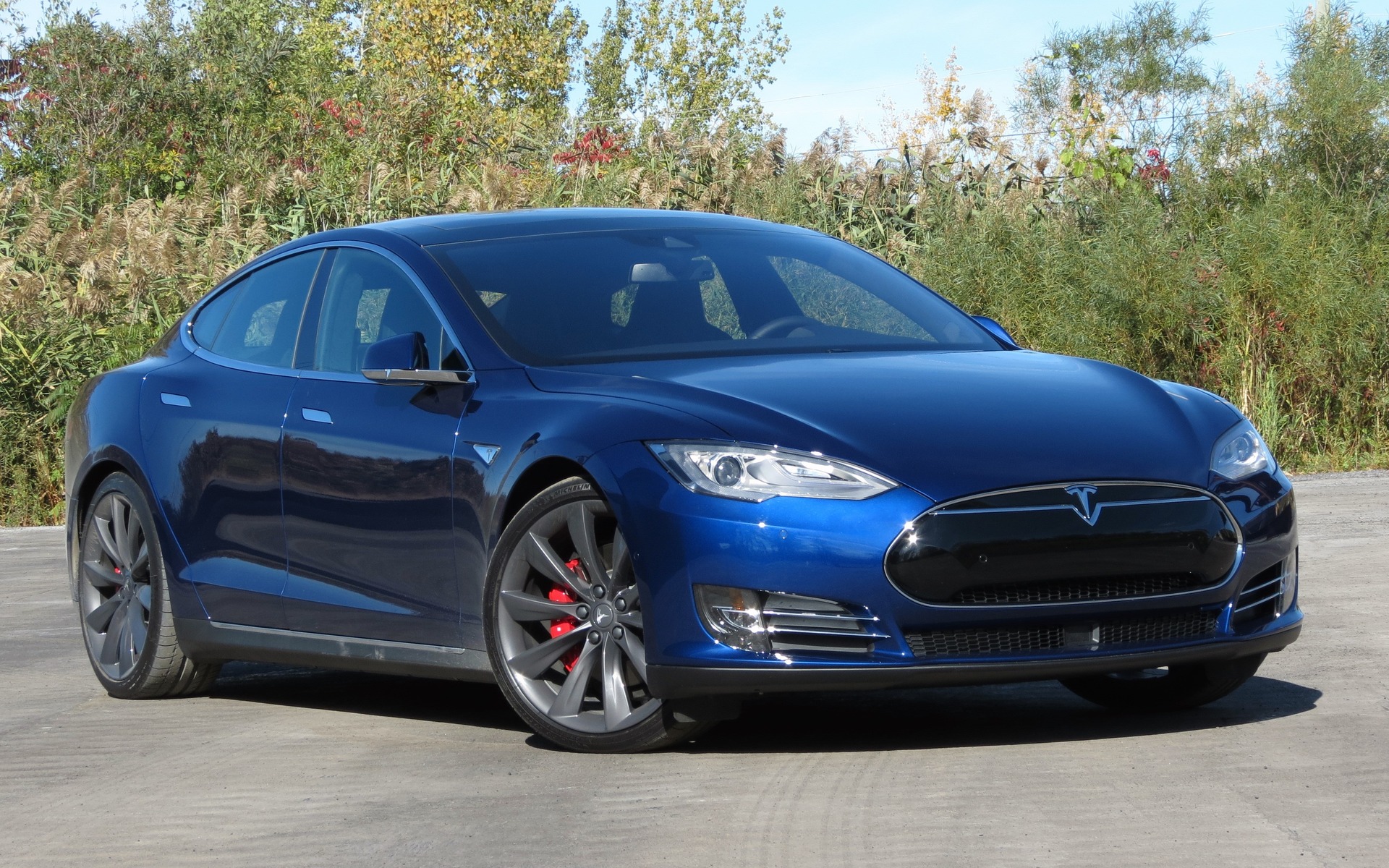 tesla at auto show