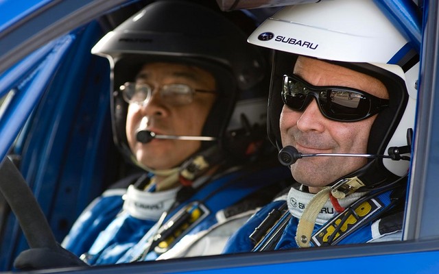 Driver Marc Lachapelle and co-driver Stewart Hoo at Targa