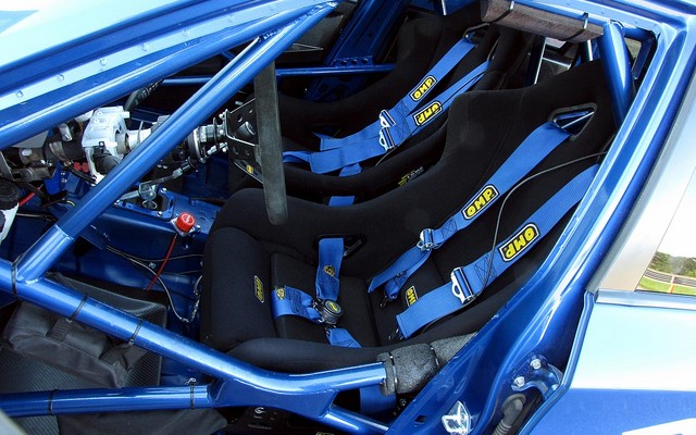 The Targa STI's stout safety cage is a must for the Targa class