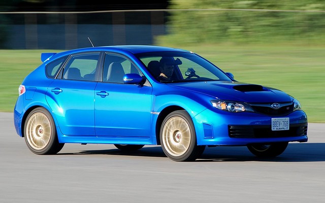 Acceleration tests at Mosport in the production WRX STI