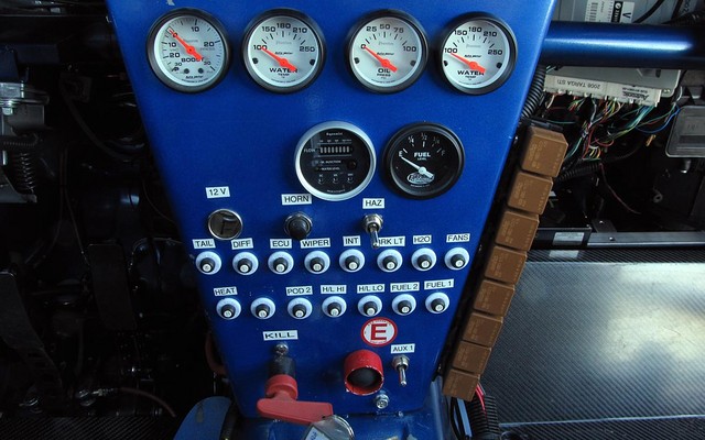 Cadrans, relais, disjoncteurs et commutateurs dans la STI Targa 