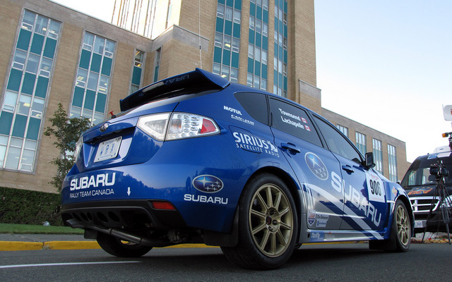The Targa STI in front of the Confederation building in St. John's
