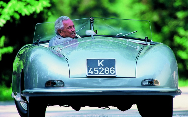 Alegend behind the wheel of a legendary car, the 356 