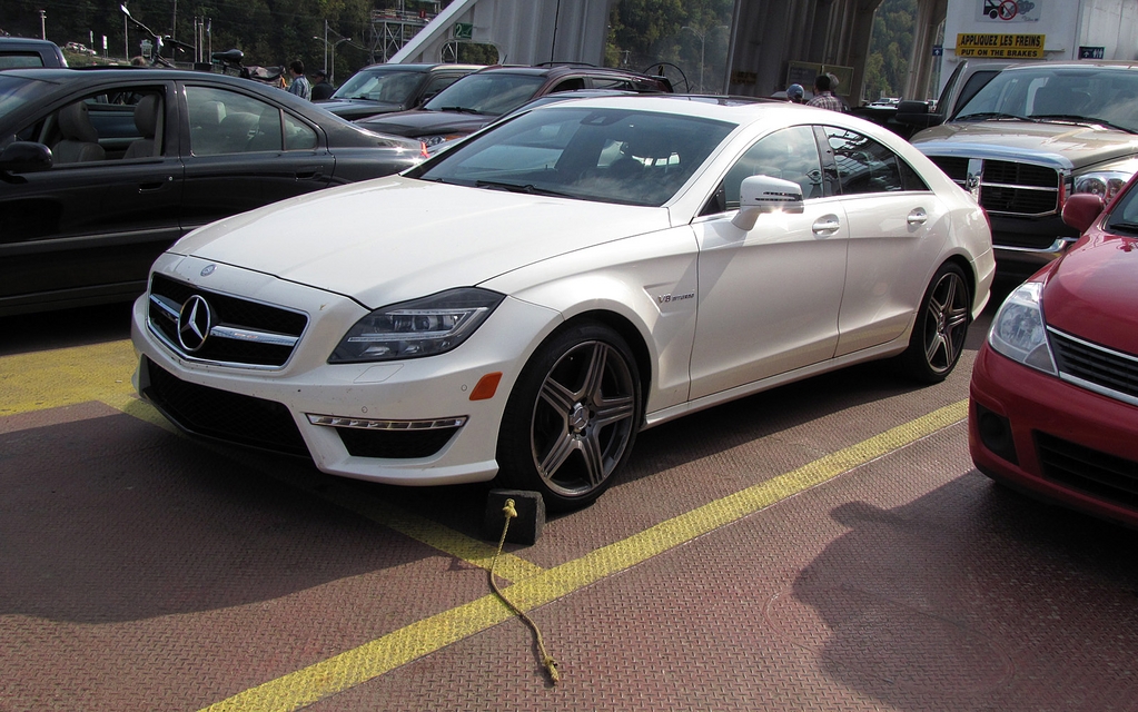 La CLS 63 AMG sur le traversier vers l'Isle-aux-Coudres