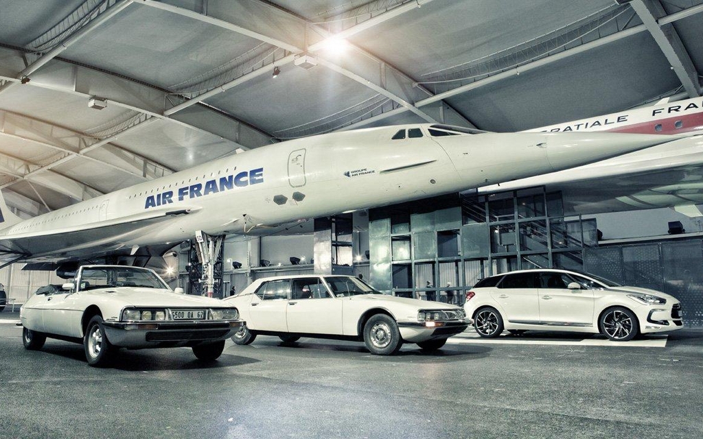 Les Citroën SM, DS5 et le Concorde