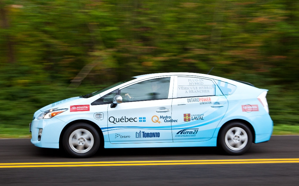 Cette voiture a servi de véhicule de démonstration au Québec.