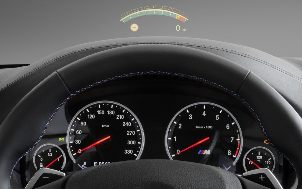 BMW M5: Featuring both analog and digital information 