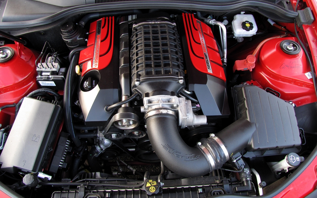 Le V8 compressé de 6,2 litres de la ZL585 produit en fait 592 chevaux