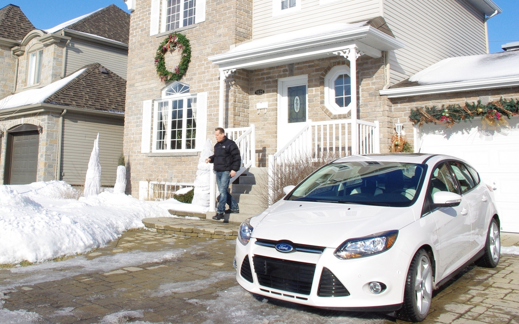 The 2012 Ford Focus: Not a bad way to spruce up your driveway! 