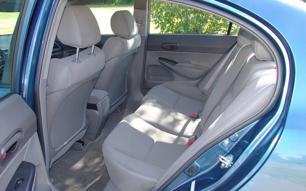 2009 Honda Civic. The rear seats are quite firm.