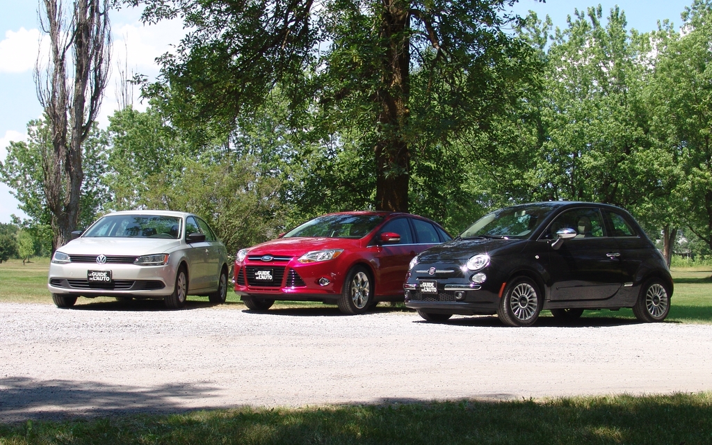 Volkswagen Jetta, Ford Focus et Fiat 500. La question à 20 000$