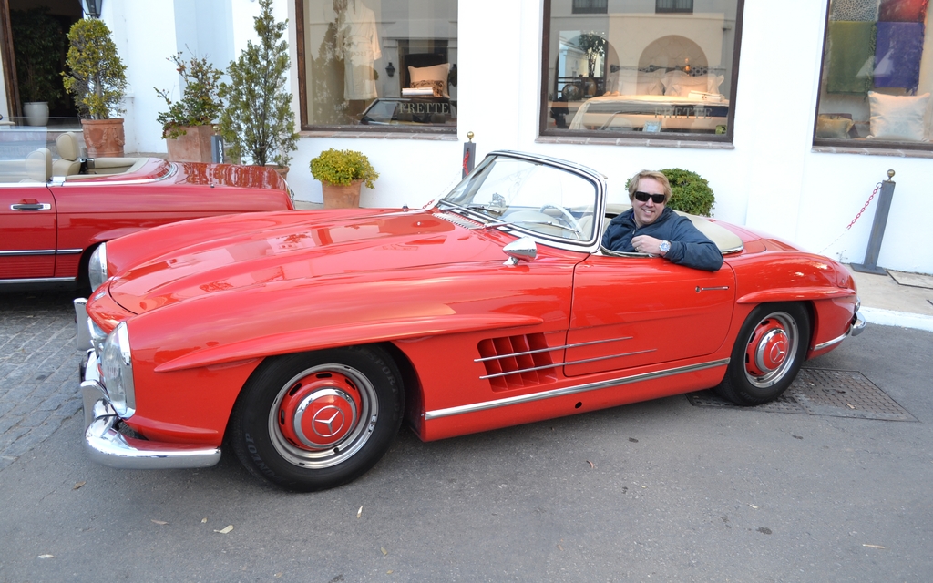 Gabriel Gélinas at the wheel of an SL Roadster.