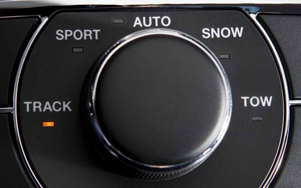 The Selec-Track system button helps manage the vehicle’s overall handling
