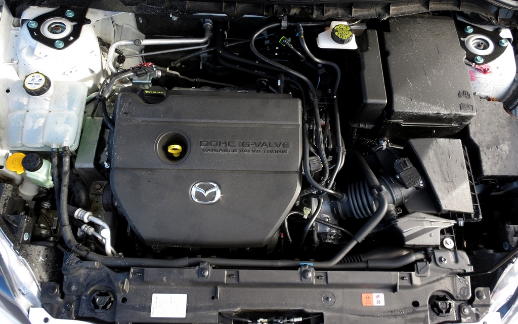 The engine for the regular version of the Mazda3 GS