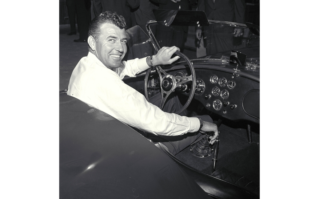1963 - At the wheel of  a new Cobra production car.