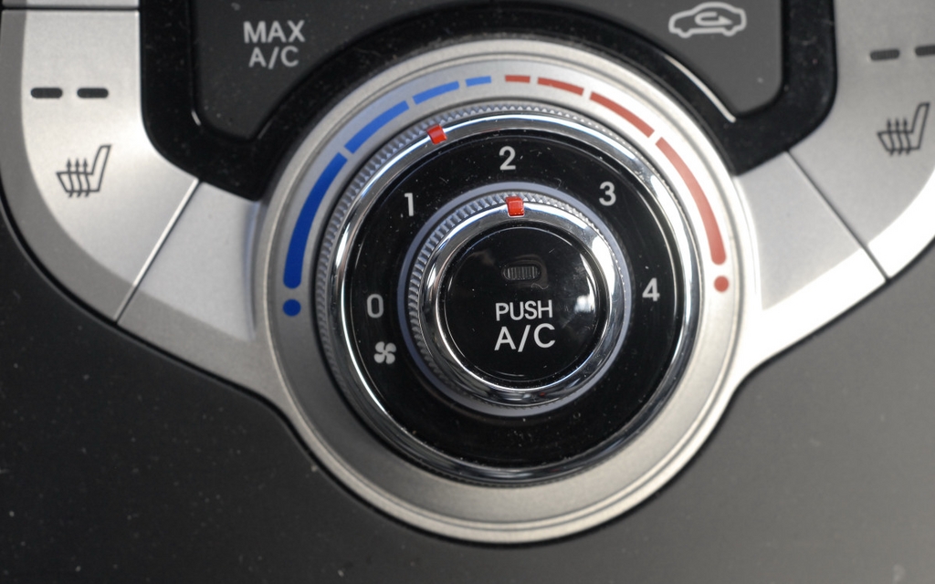 Cet ingénieux bouton de commande de la climatisation est fort apprécié.