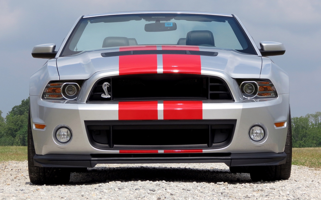 The Shelby GT500’s special “grille-less” grille