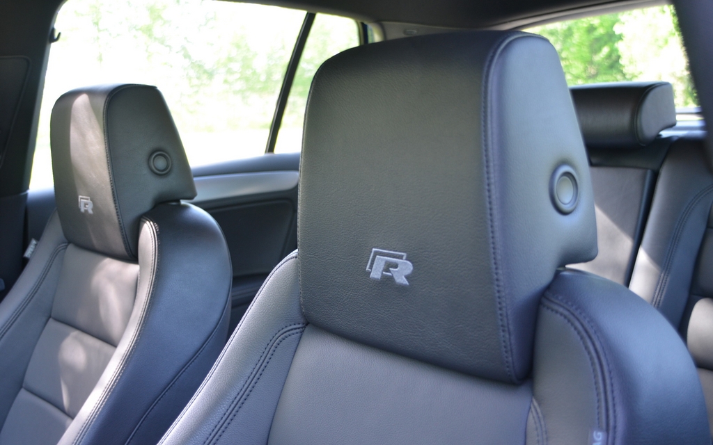 The R embroidered into the headrests is lovely