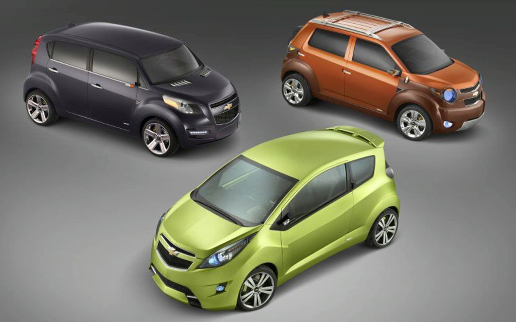 2007 Chevrolet Beat (verte/green) - Groove (noire/black) - Trax (orange)