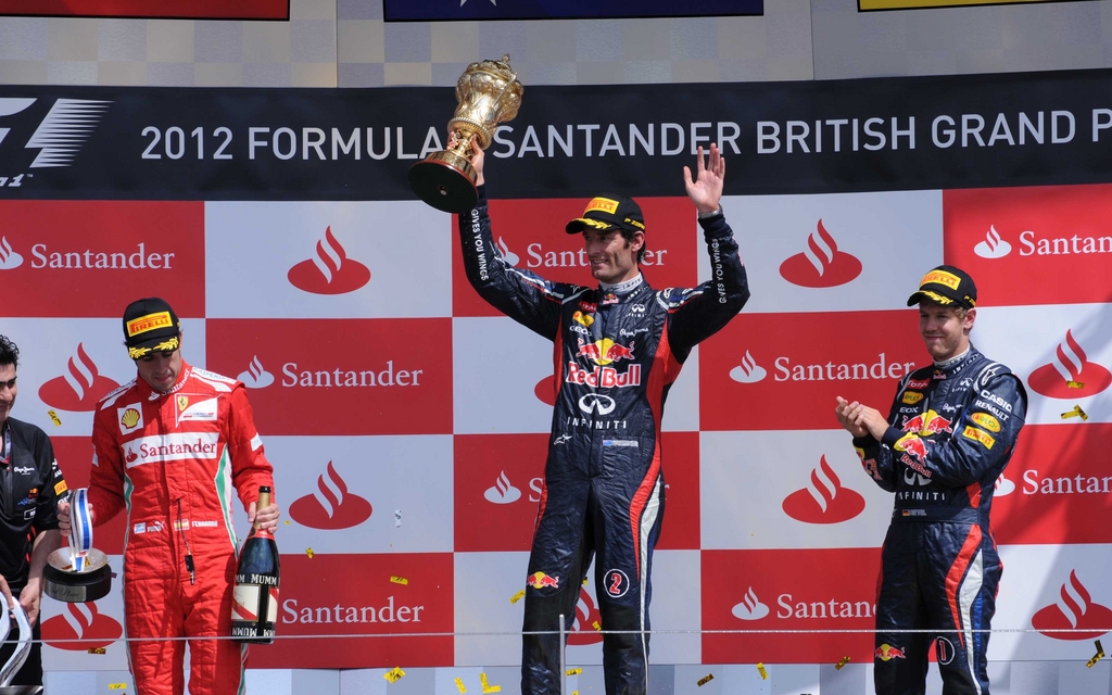 Mark Webber, vainqueur du Grand Prix de Grande-Bretagne de Formule 1.