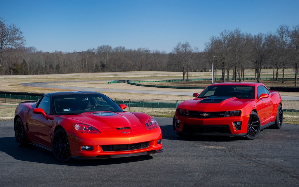 Chevrolet versus Chevrolet. Corvette ZR1 versus Camaro ZL1