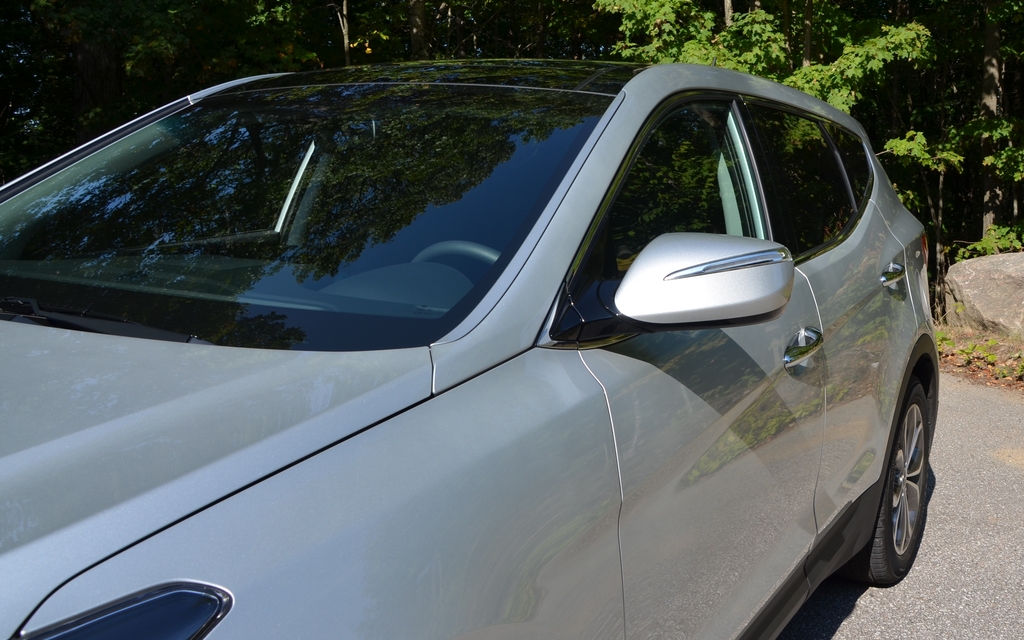 2013 Hyundai Santa Fe Sport. Even the rear-view mirrors are stylish.