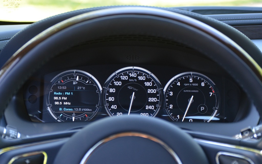 The gauges are digital, despite their classic look.