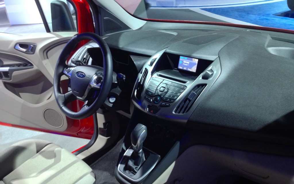 The Transit Connect Wagon’s dashboard was borrowed from the Ford Focus