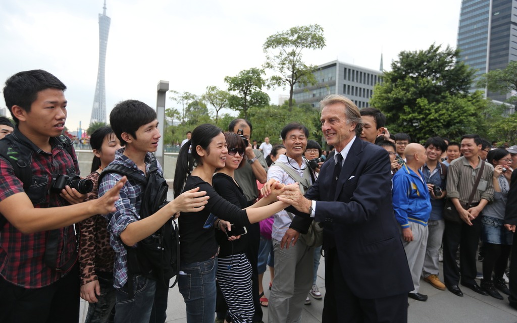 Mr. Montezemolo wanted to get closer to the crowd.