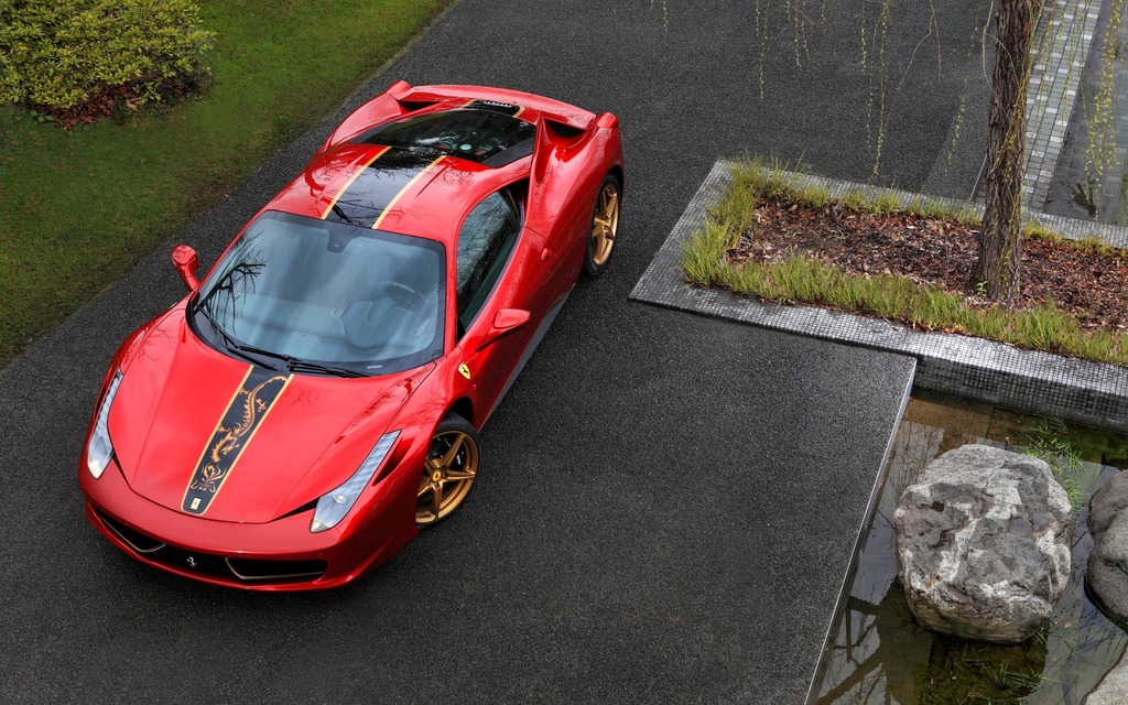 Specially designed Chinese edition Ferrari 458 Italia.