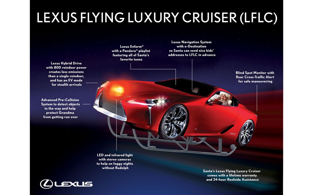 Lexus LF-Lc converti en traïneau du Père Noël