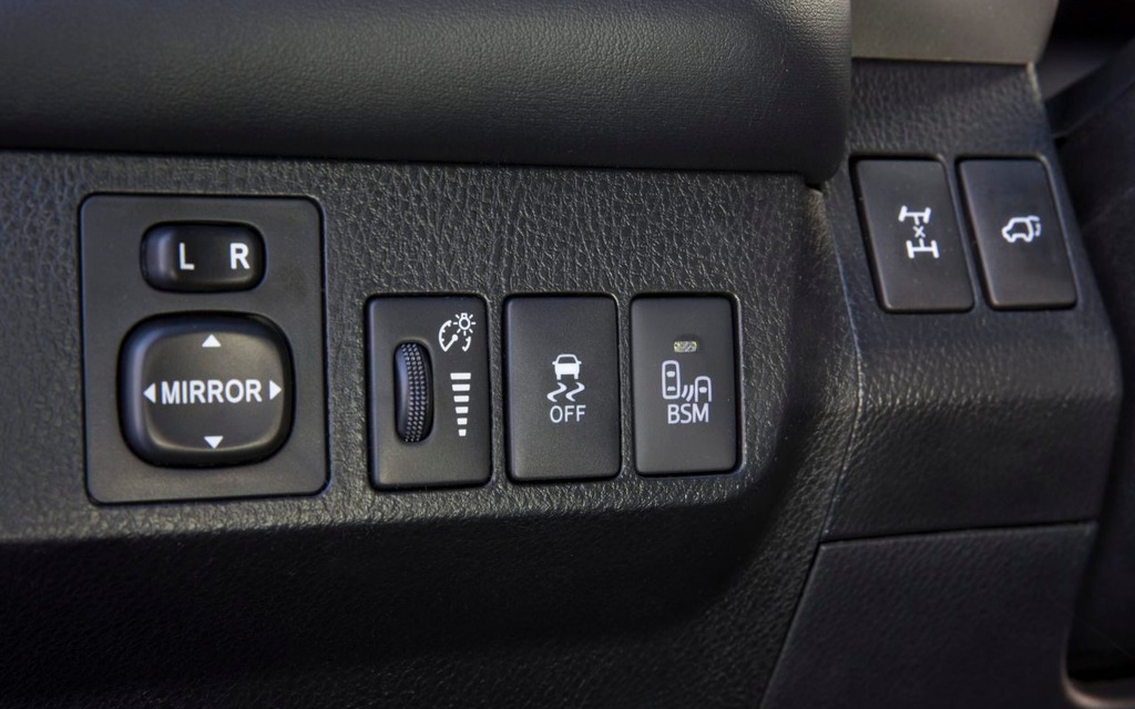 The AWD setting button is seen here on the right. 