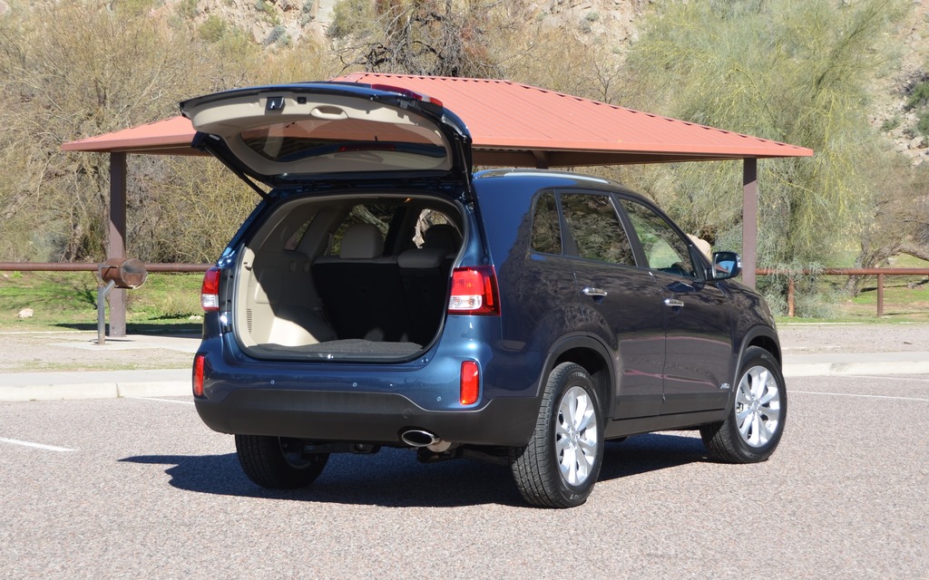Some trims include a power liftgate.