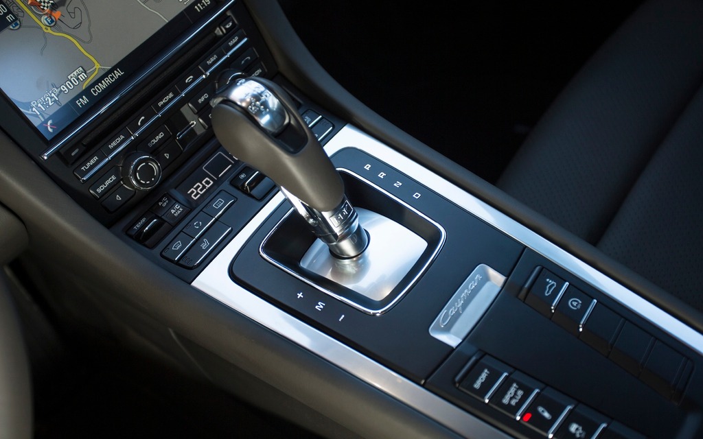 The 2014 Porsche Cayman S’s PDK gearbox: A model of speed and efficiency.