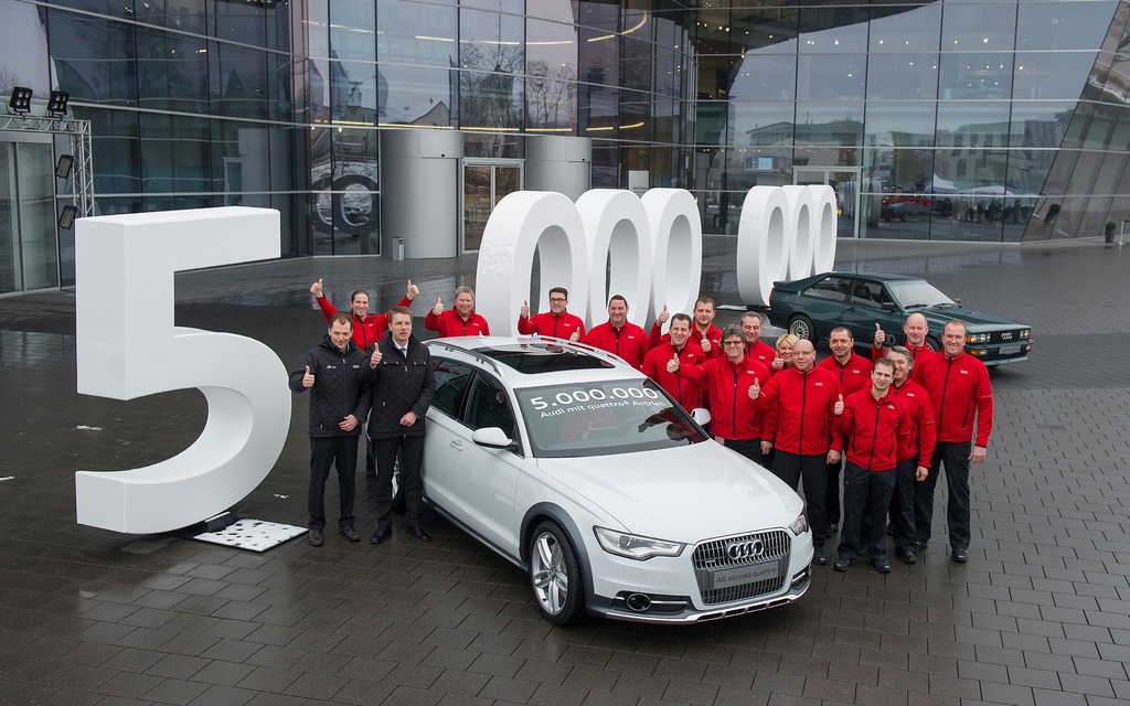 Cinq millionnième Audi à traction intégrale Quattro