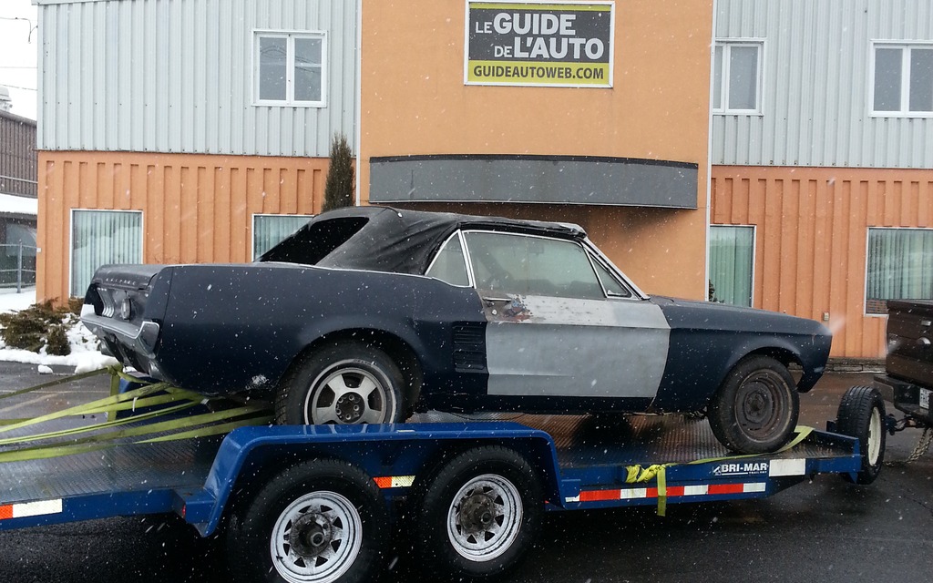 La Mustang arrive à nos bureaux