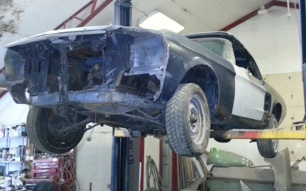  It`s hard to tell in this photo, but our Mustang is reasonably complete.