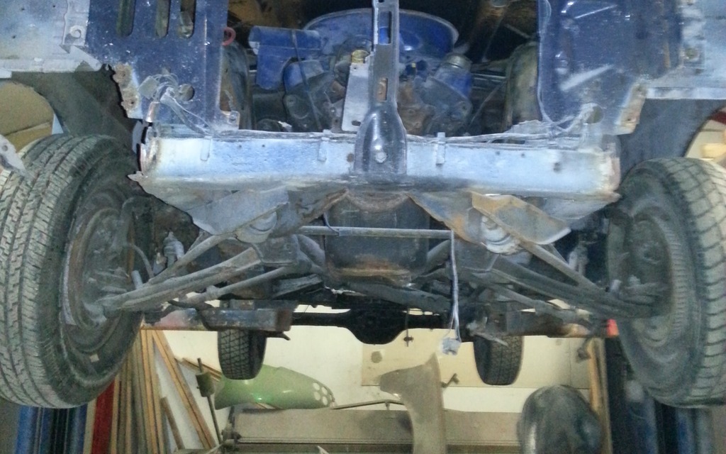  A look at our 1967 Mustang’s underbelly. 