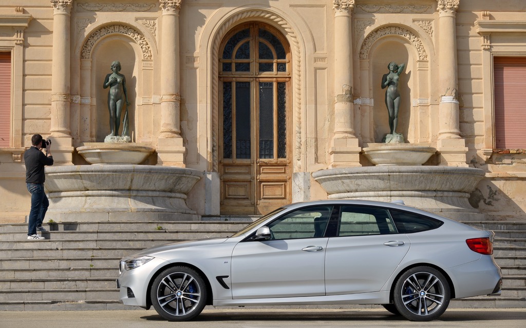 The 2014 BMW 3 Series Gran Turismo poses in Palermo, Sicily