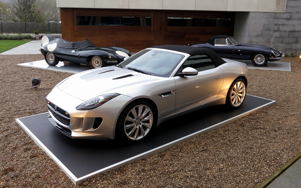  The new F-Type in front of the D-Type and E-Type classics