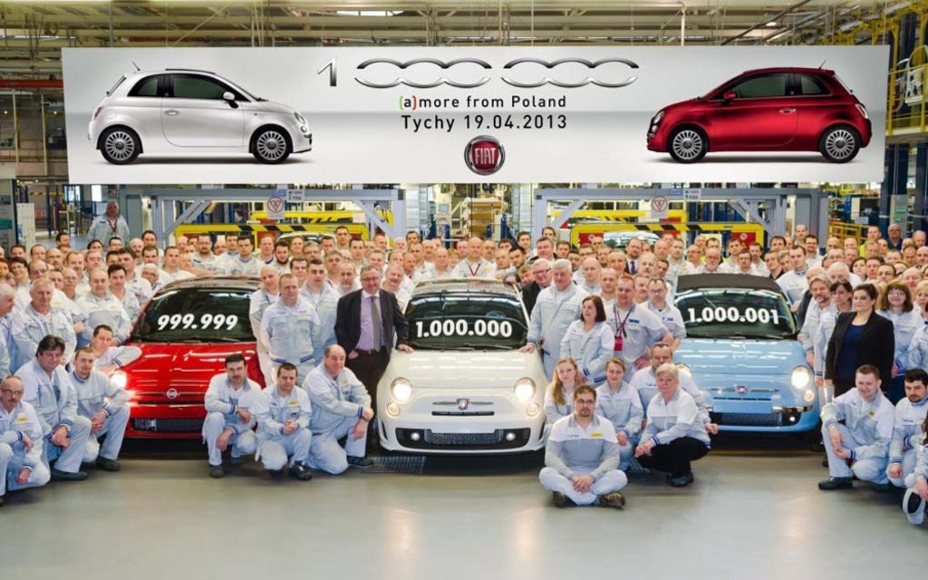 Millionième Fiat 500 assemblée à l'usine polonaise de Tychy