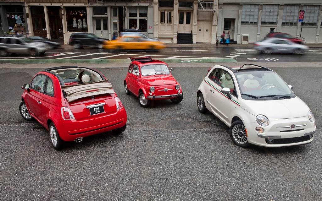 1962 Fiat 500, 2012 Fiat 550c Pop, 2012 Fiat 500c Loundge