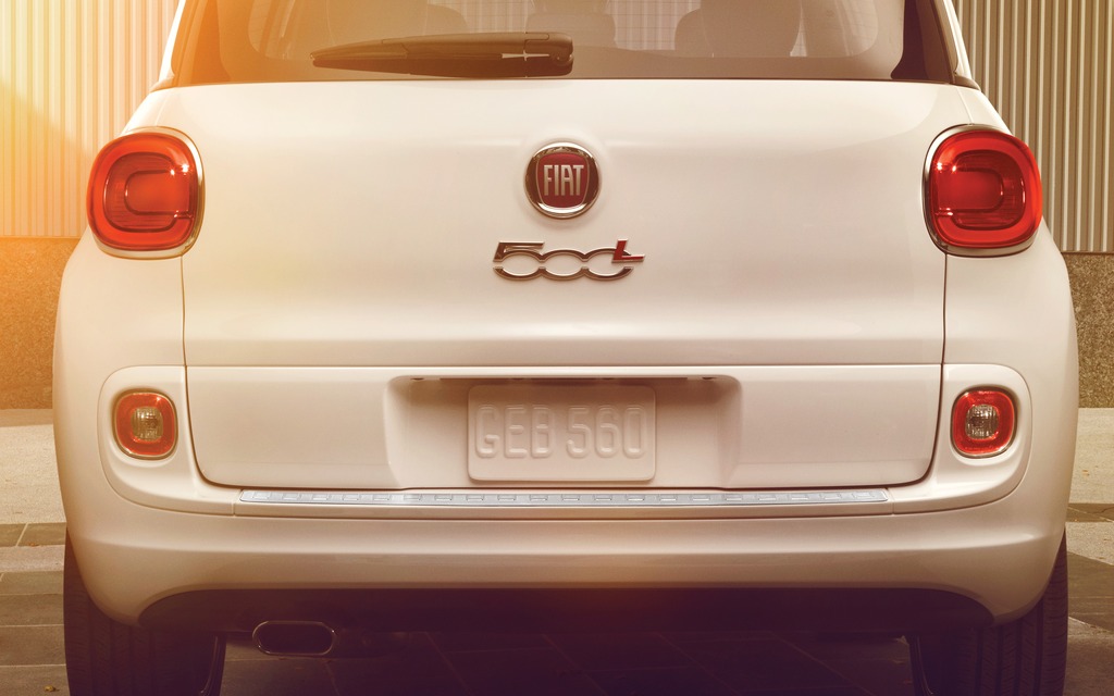 The rear section of the 500L is classic and sleek. 