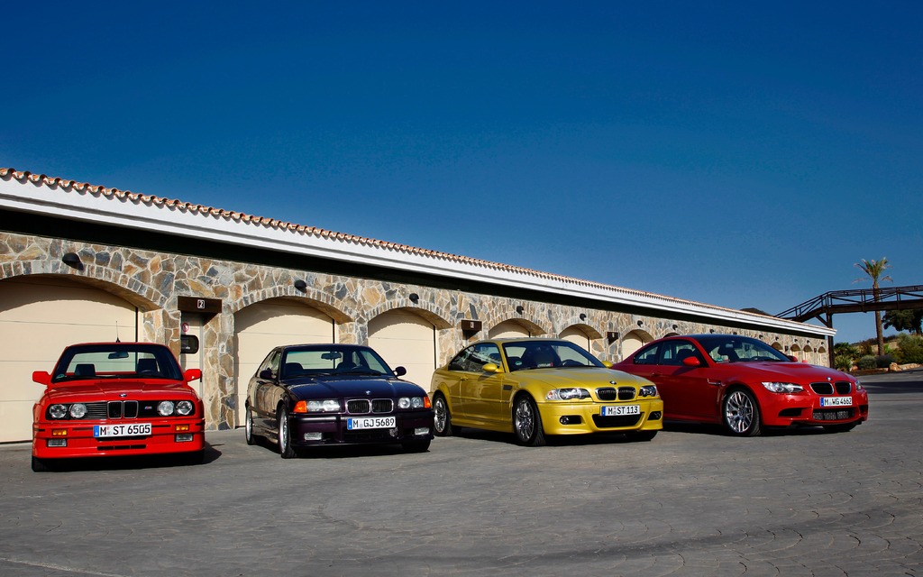 Quatre générations de BMW M3 Coupe