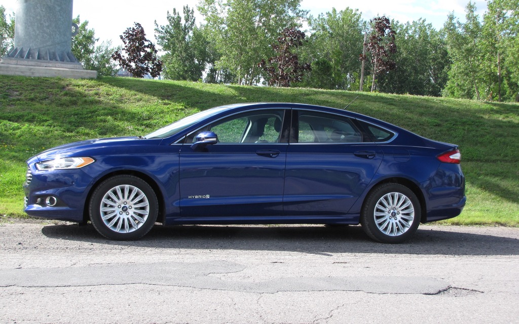 We tested a 2013 Ford Fusion SE Hybrid sedan. 