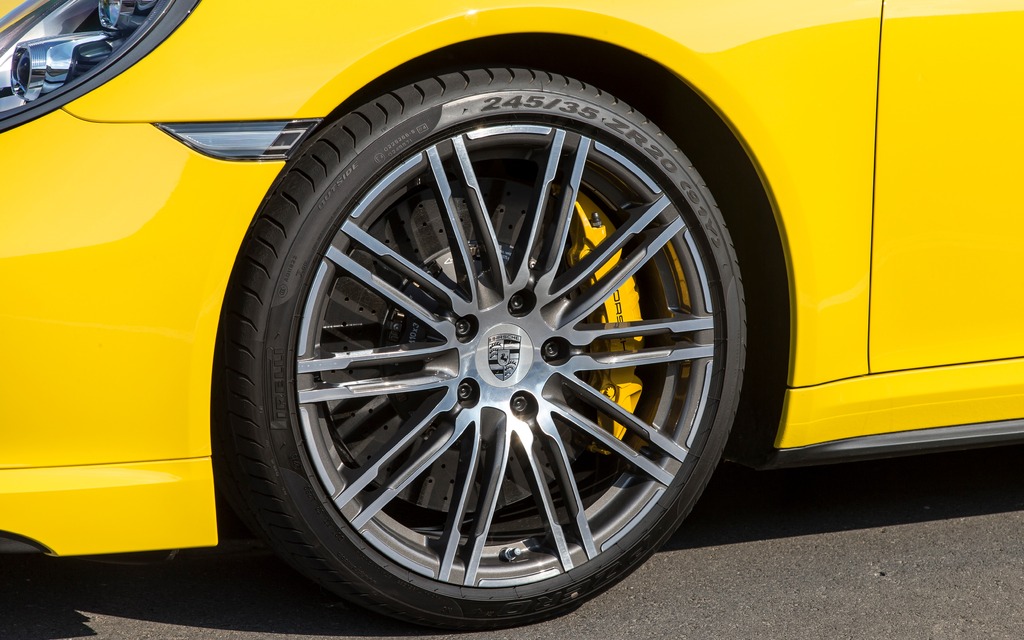   20-inch alloy wheels and ceramic composite brakes.
