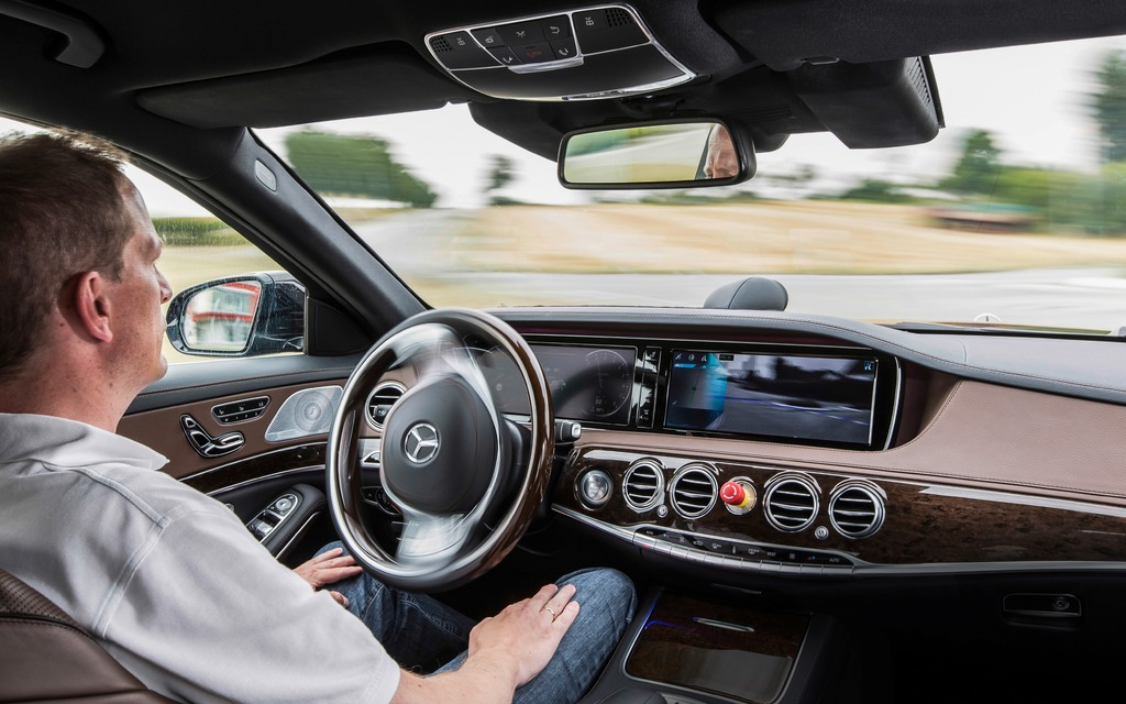 The self-driving Mercedes-Benz S500 Intelligent Drive.