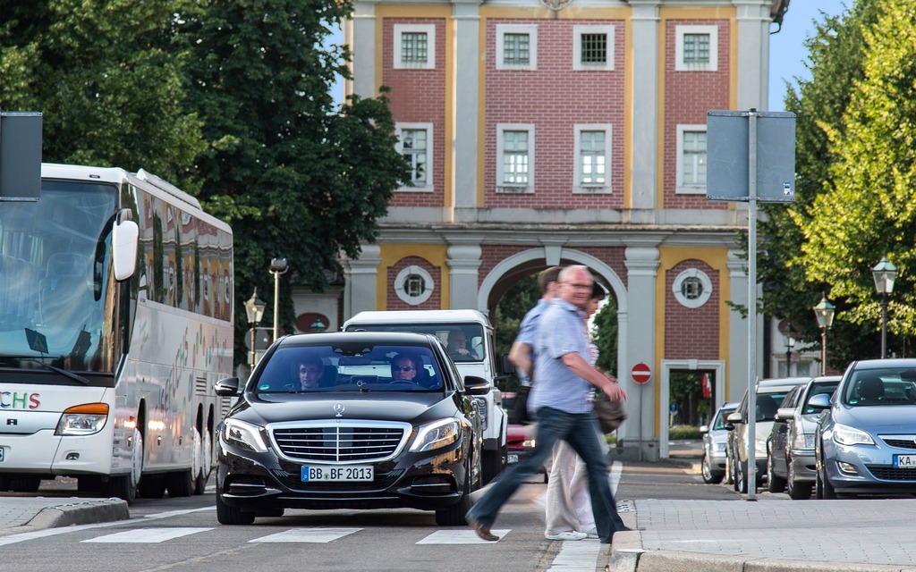 The self-driving Mercedes-Benz S500 Intelligent Drive.