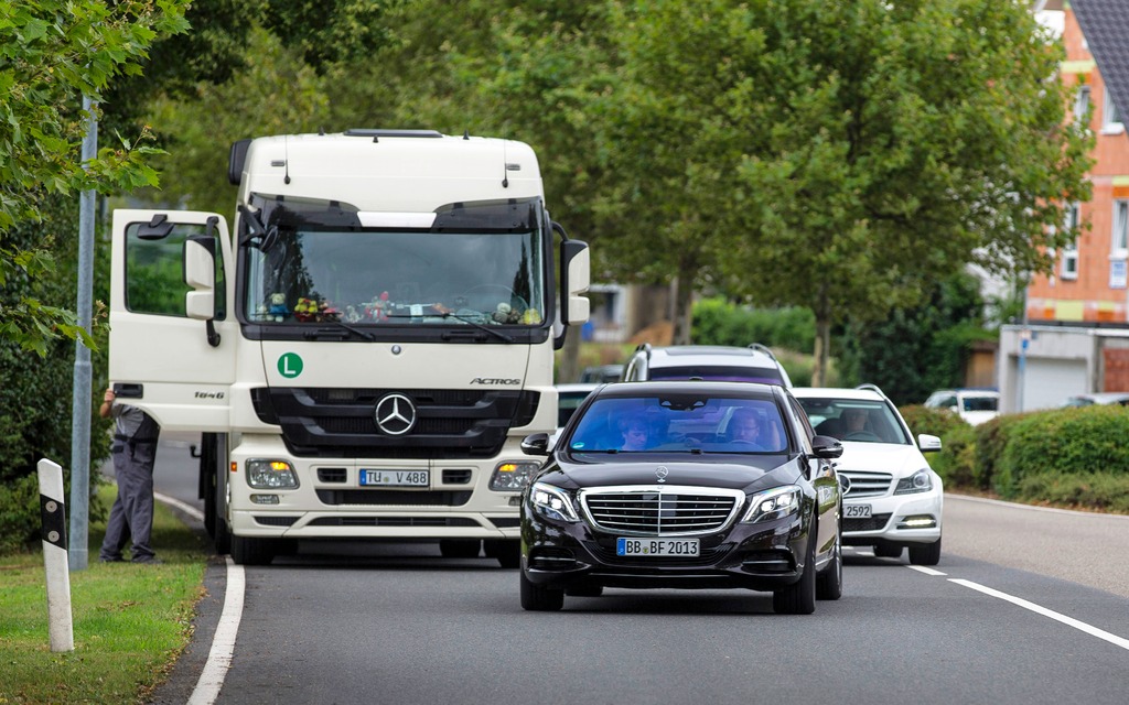 The self-driving Mercedes-Benz S500 Intelligent Drive.