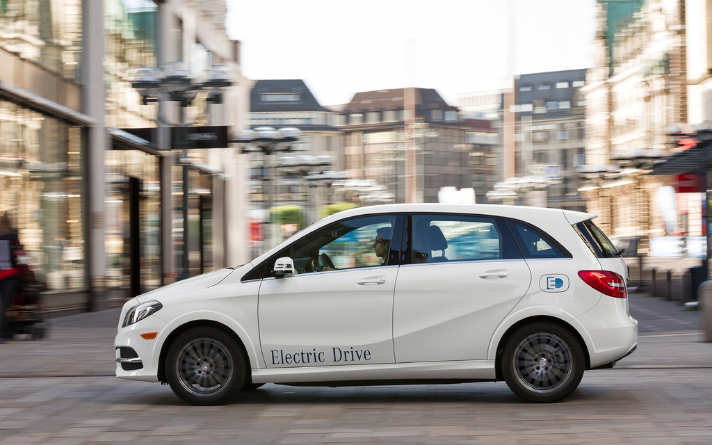 Mercedes-Benz B-Class with electric drivetrain.